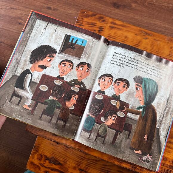 A Donkey Reads Adapted From A Turkish Folktale Hardcover Book - Picture 4 of 8